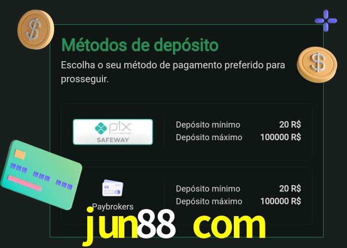 O cassino jun88 com oferece uma grande variedade de métodos de pagamento